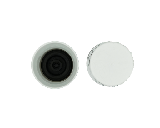 [Z900994] WITTE DOP + ZWARTE SPUITPLUG